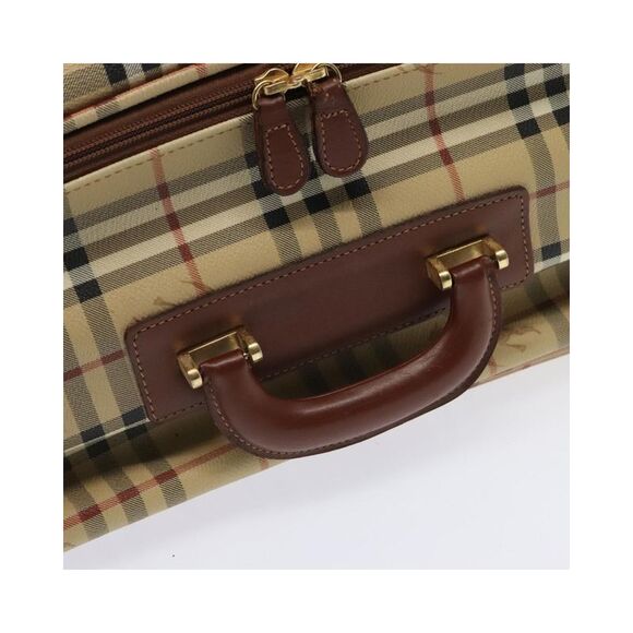 Pre Loved Burberry Nova Check Women Beige Travel Bags - Picture 7 of 8